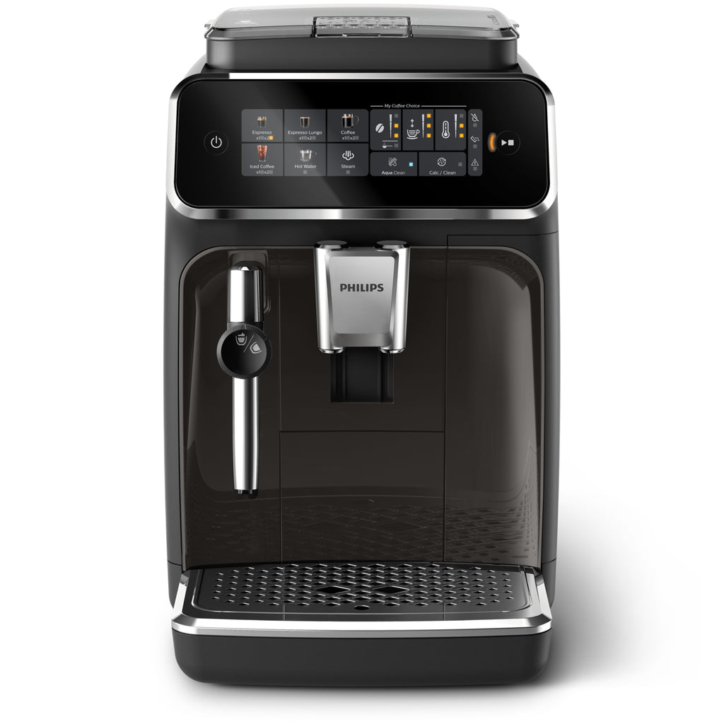 Philips Série 3300 SilentBrew Noir / Gris perle EP3324/40 Machine expresso broyeur, 5 boissons, mousseur lait