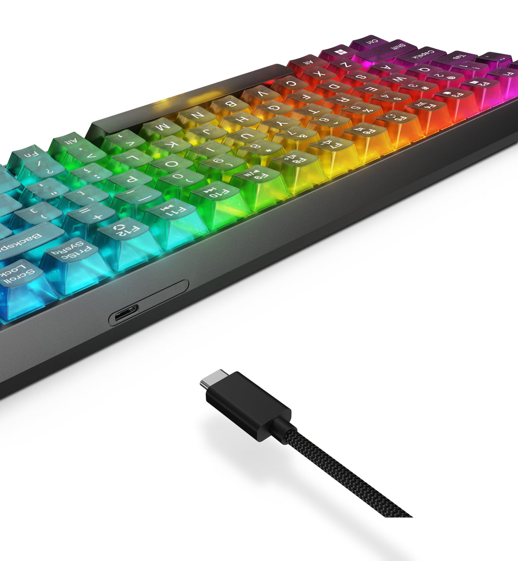 Lenovo Legion K510 Mini Pro clavier Gaming USB Anglais américain Noir, Transparent