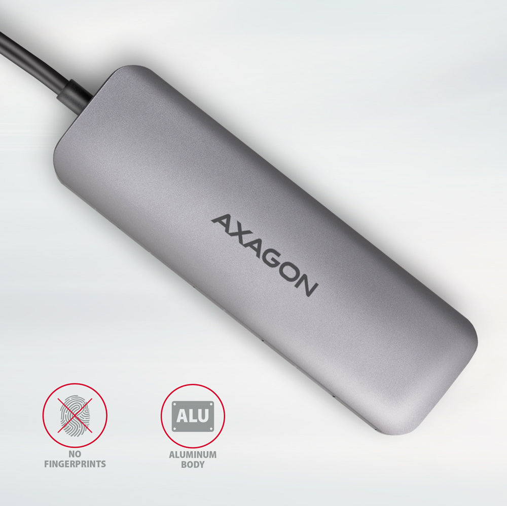 Axagon HMC-HCR3A 3x USB-A+ HDMI+ SD/microSD USB-C 3.2 Gen 1 hub 20cm Avec fil USB 3.2 Gen 1 (3.1 Gen 1) Type-C Gris