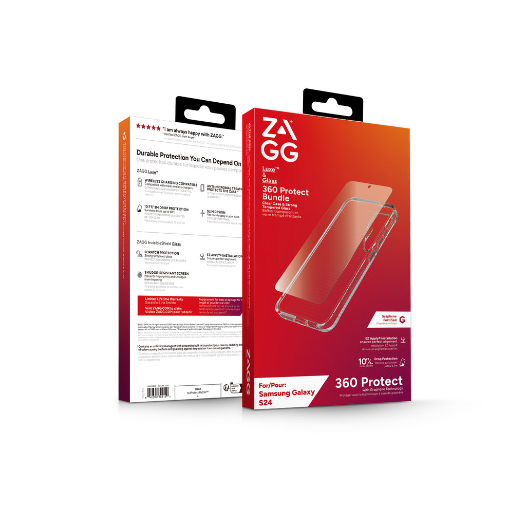 ZAGG Luxe & Glass 360 Bundle coque de protection pour téléphones portables 15,8 cm (6.2") Housse Transparent - vue 4