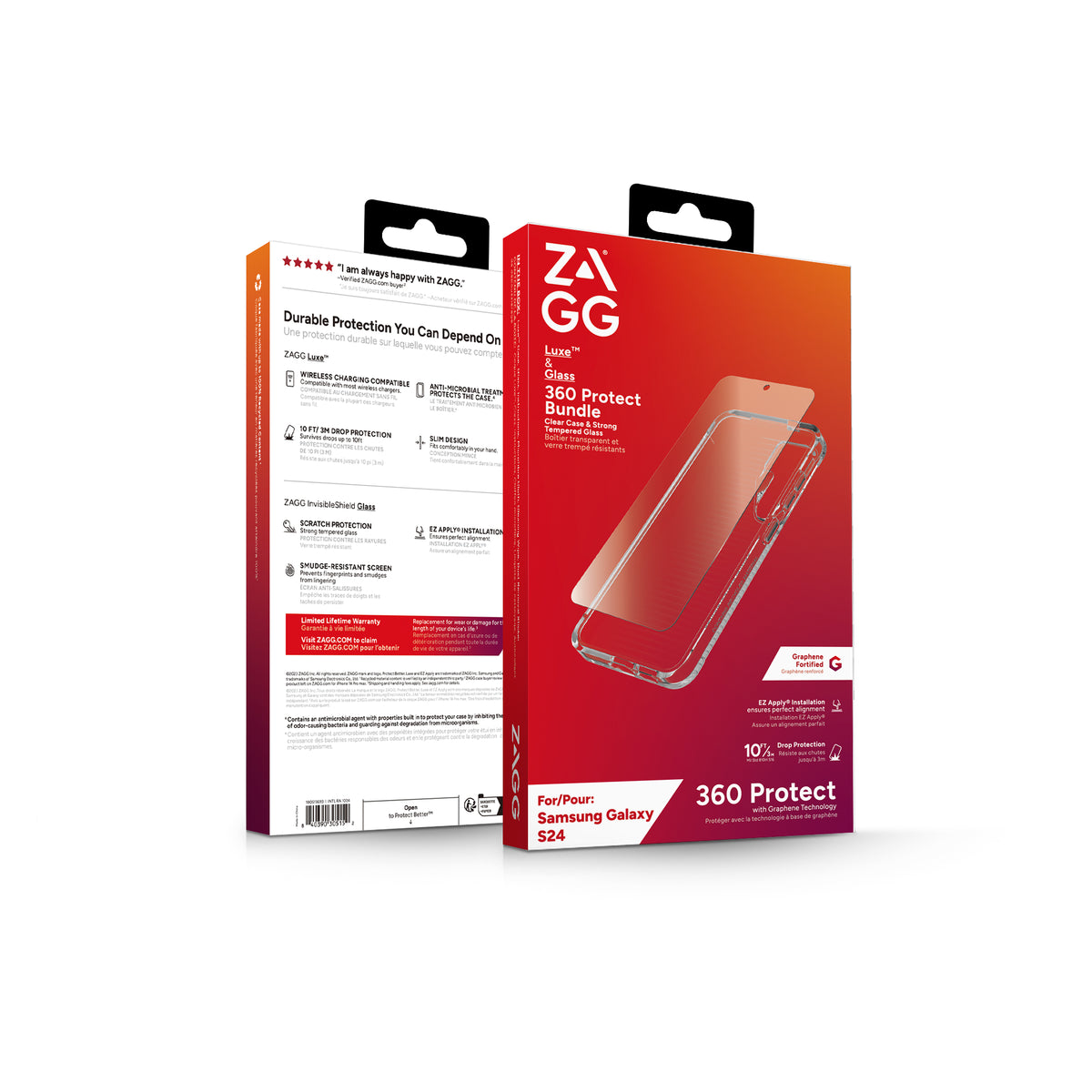 ZAGG Luxe & Glass 360 Bundle coque de protection pour téléphones portables 15,8 cm (6.2") Housse Transparent - vue 4