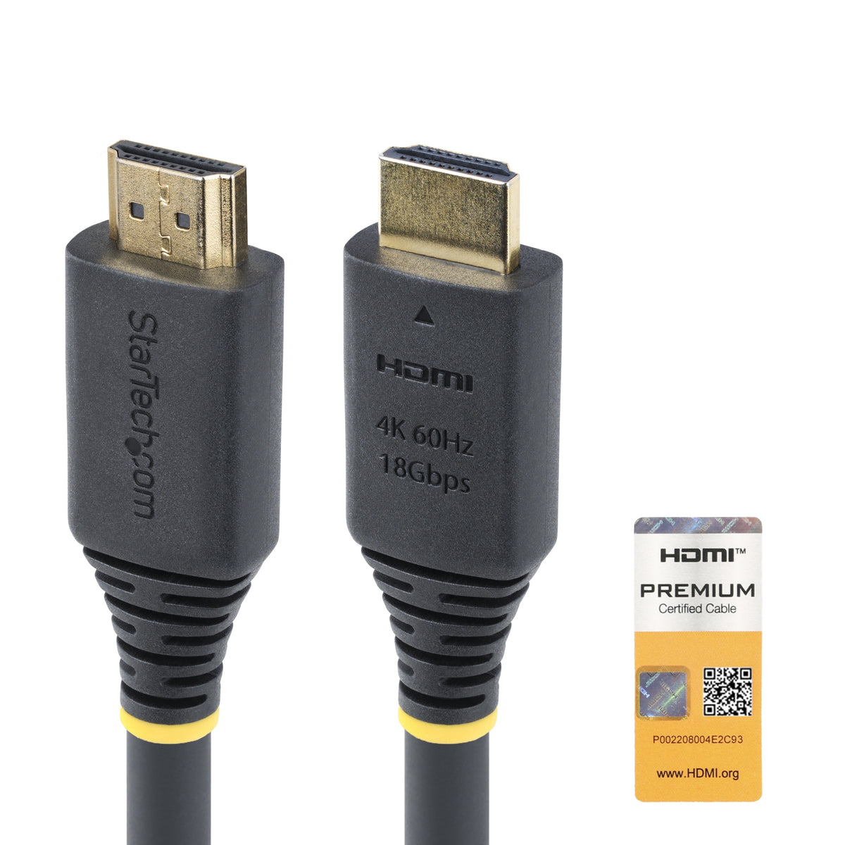StarTech.com Câble HDMI Actif 10m 4K 60Hz 18Gbps HDR10 HDCP 2.2 ARC Gaine TPE