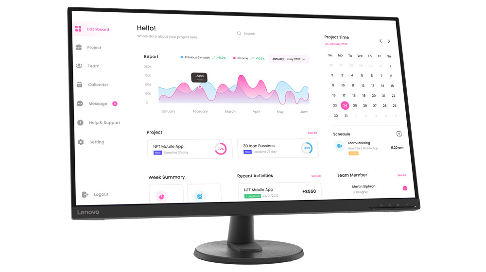 Lenovo D32-40 écran plat de PC 80 cm (31.5") 1920 x 1080 pixels Full HD Noir