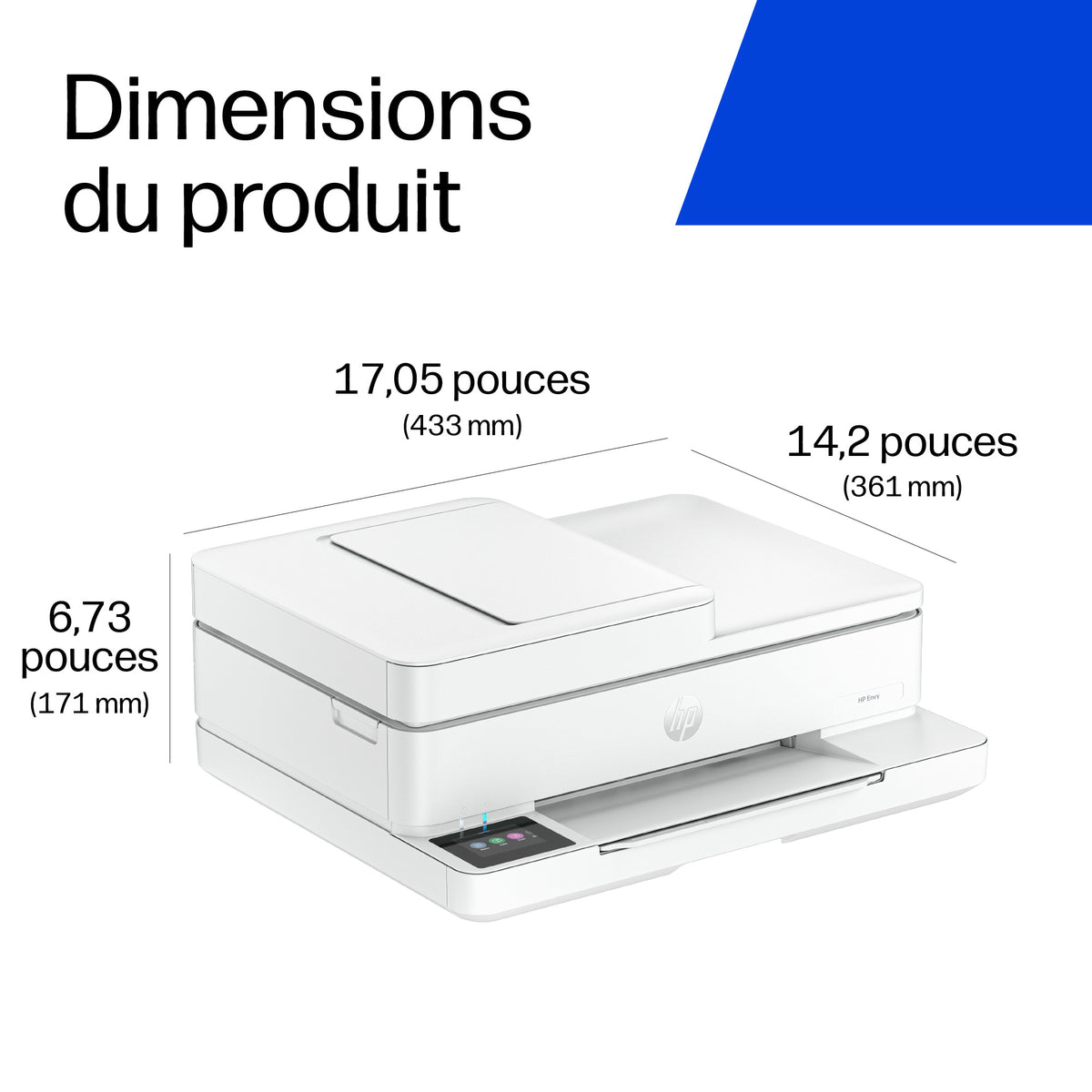 Imprimante Couleur Tout-en-Un Sans Fil ENVY 6530e, Impression Photo et Instant Ink