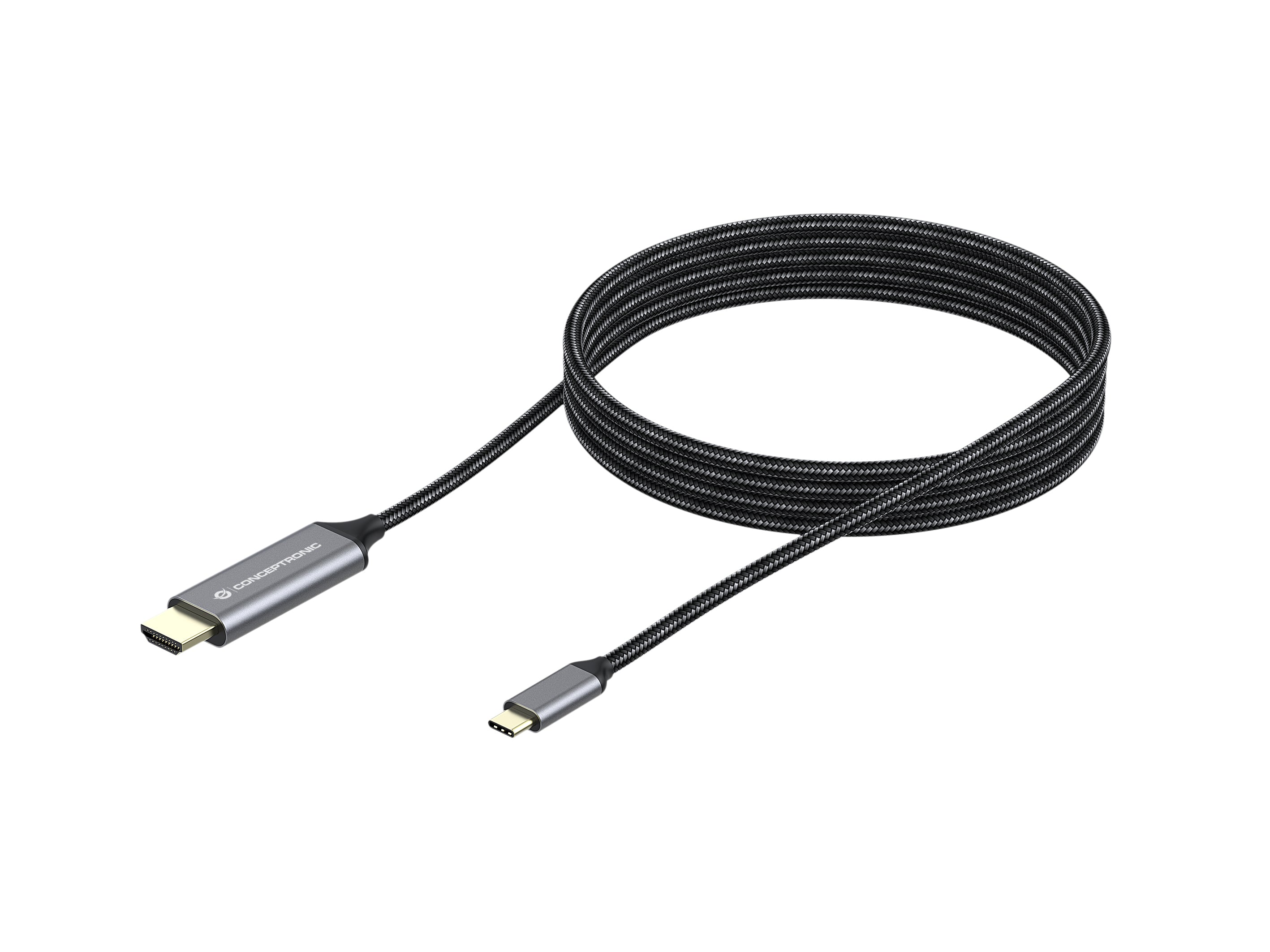Conceptronic ABBY10G câble vidéo et adaptateur 2 m USB Type-C HDMI Gris