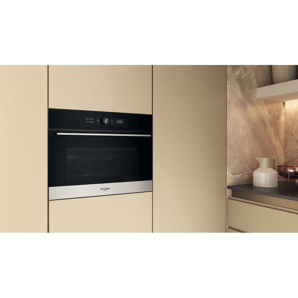 Whirlpool WMW57DHMX Noir, Acier inoxydable Micro-onde combiné Intégré 40 L 900 W