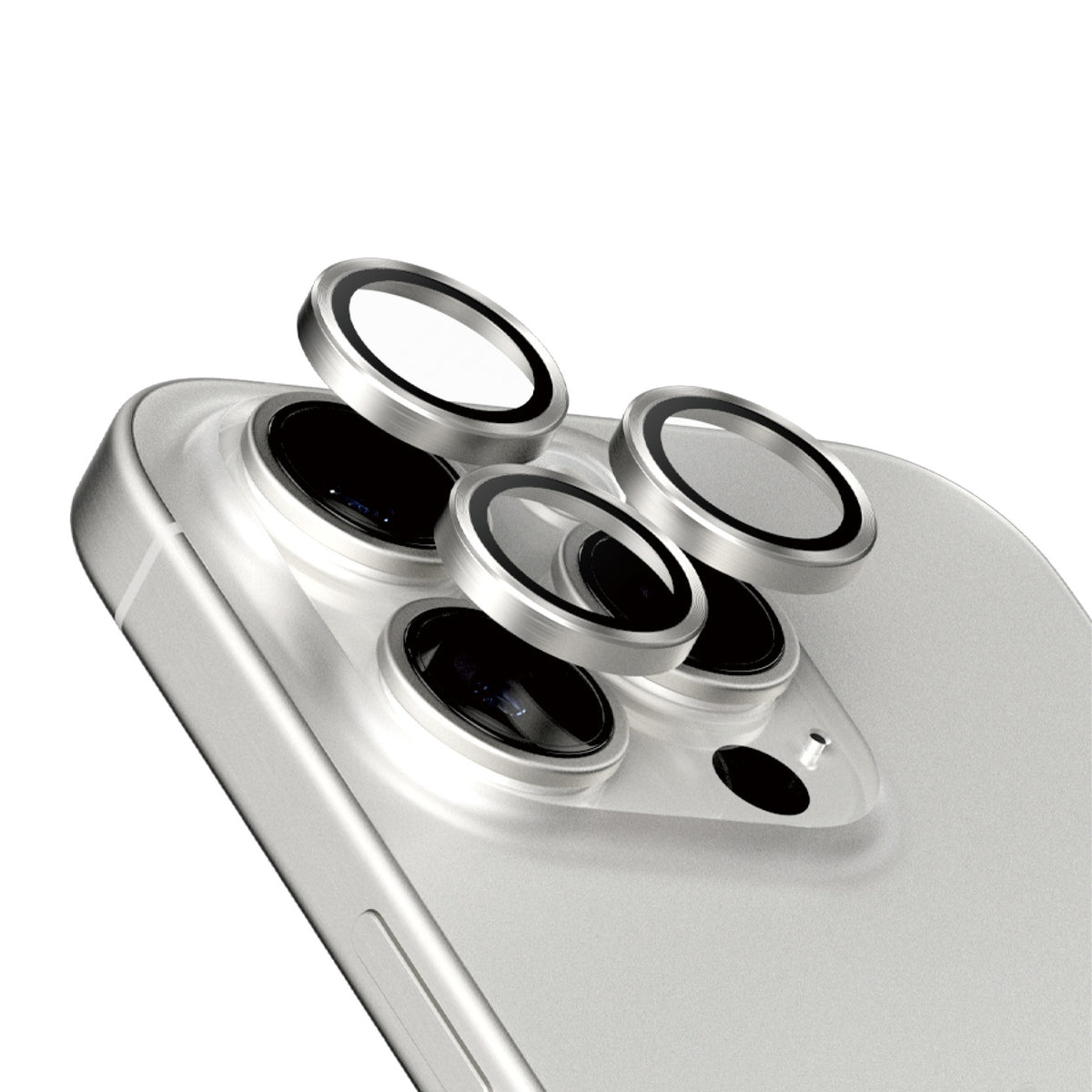 PanzerGlass Hoops Titanium Protecteur de Lentille de Caméra Transparent pour iPhone 15 Pro et 15 Pro Max
