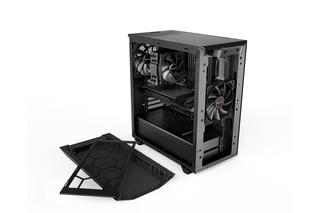 be quiet! Pure Base 500 Noir, Boîtier PC Vitré, Mini ATX / Micro ATX / ATX, 2 Ventilateurs Pure Wings 2 140 mm