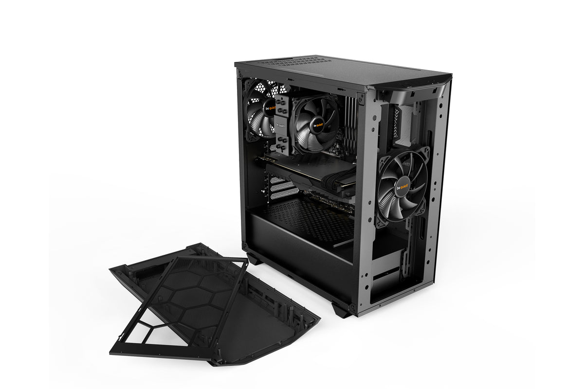 be quiet! Pure Base 500 Noir, Boîtier PC Vitré, Mini ATX / Micro ATX / ATX, 2 Ventilateurs Pure Wings 2 140 mm