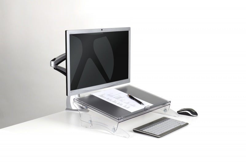 Porte-Documents et Pupitre d'Écriture FlexDesk 640, Gris Transparent