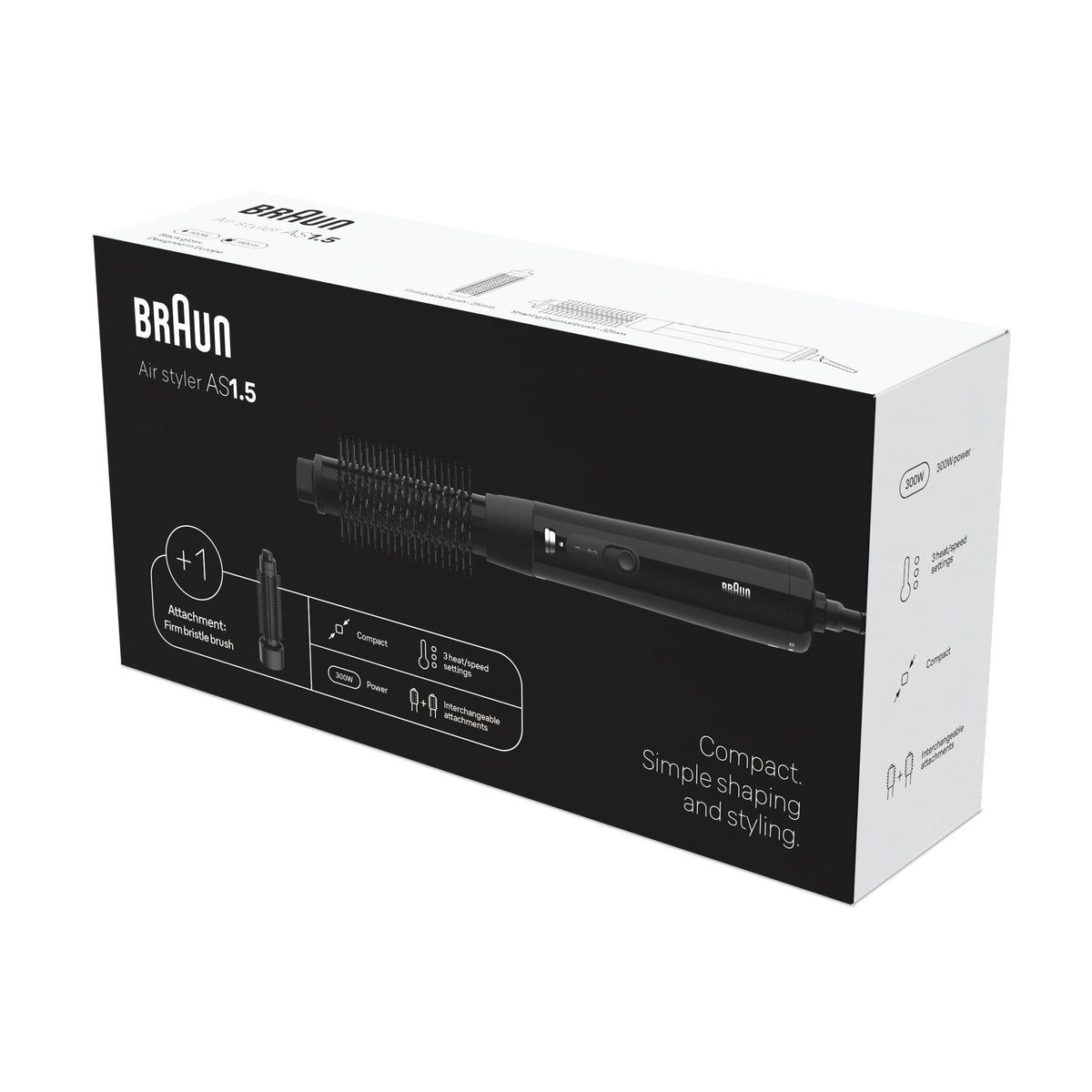 Braun AS1.5 Noir 300 W 1,8 m