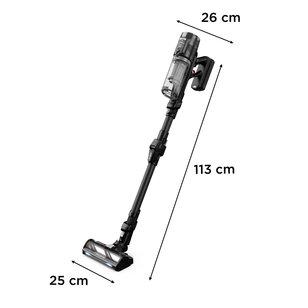 Rowenta X-Force Flex RH9L55E0 aspirateur balai et balai électrique Aspirateur-balai 2 en 1 Batterie Sec Sans sac 0,65 L 