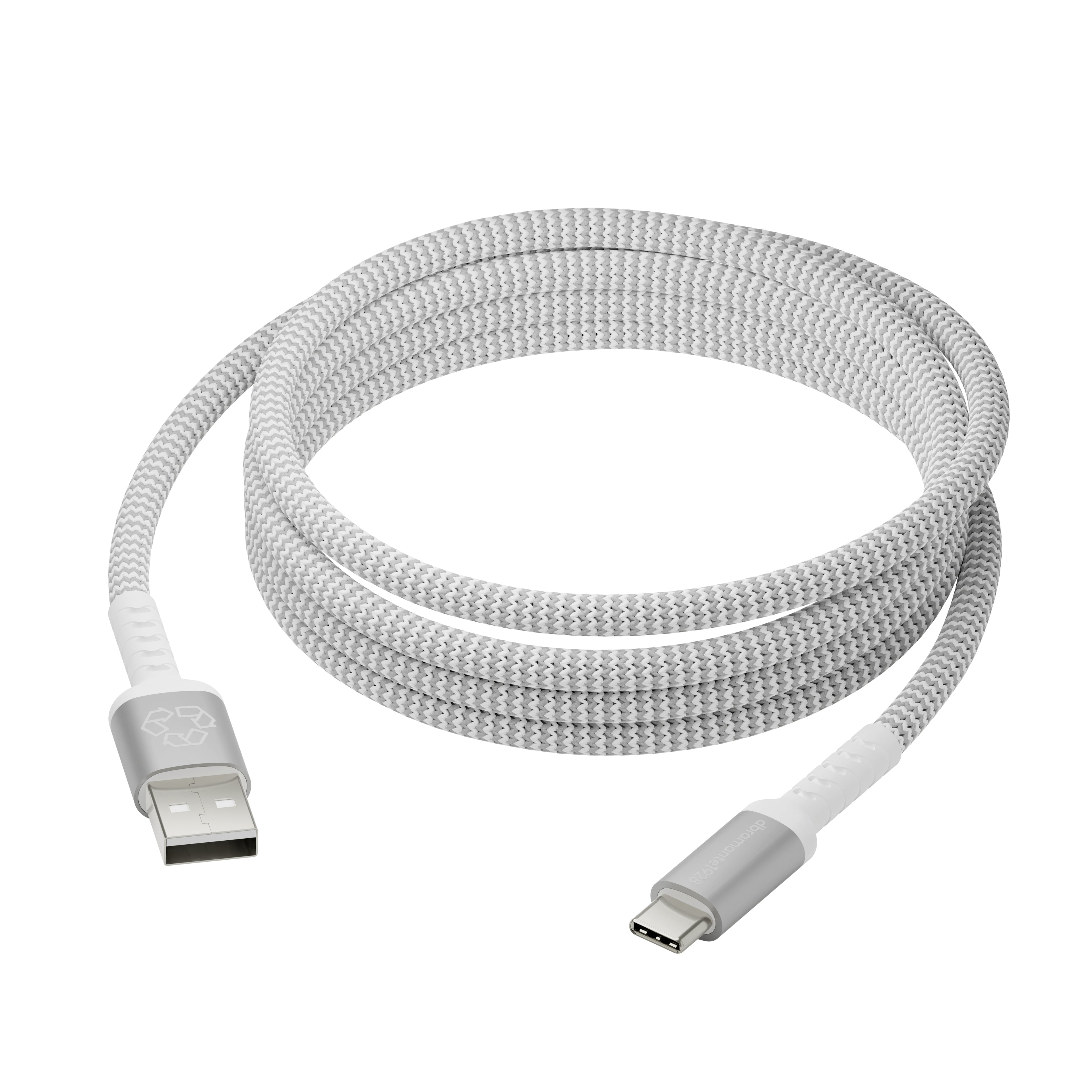 dbramante1928 CB25ACGR7118 câble USB USB 2.0 2,5 m USB A USB C 0,48 Gbit/s Blanc