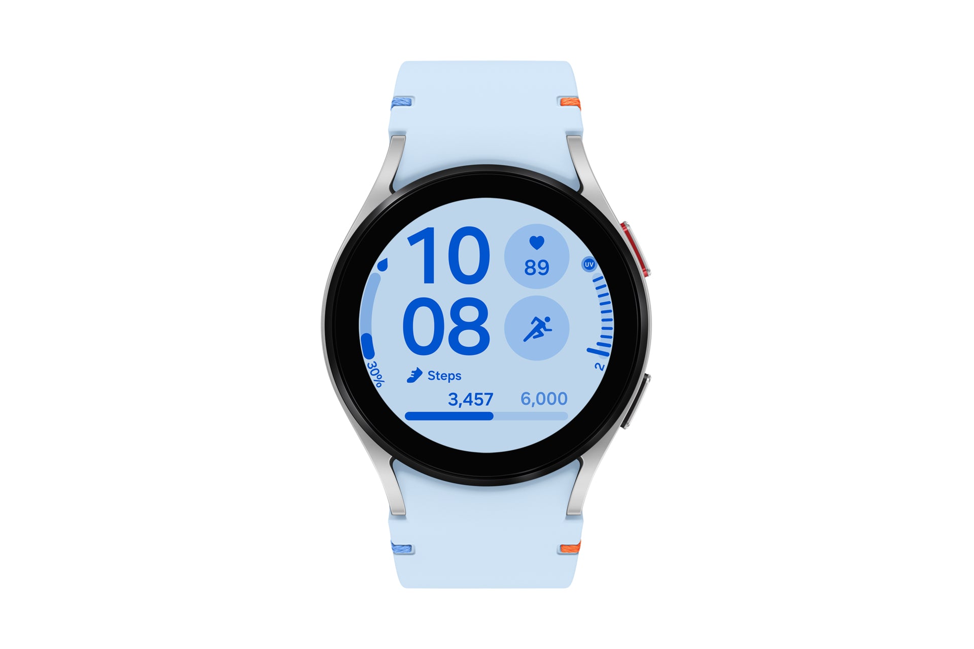 Samsung Samsung Galaxy Watch FE SM-R861N 3,05 cm (1.2") AMOLED 40 mm Numérique 396 x 396 pixels Écran tactile Argent Wifi GPS (satellite)