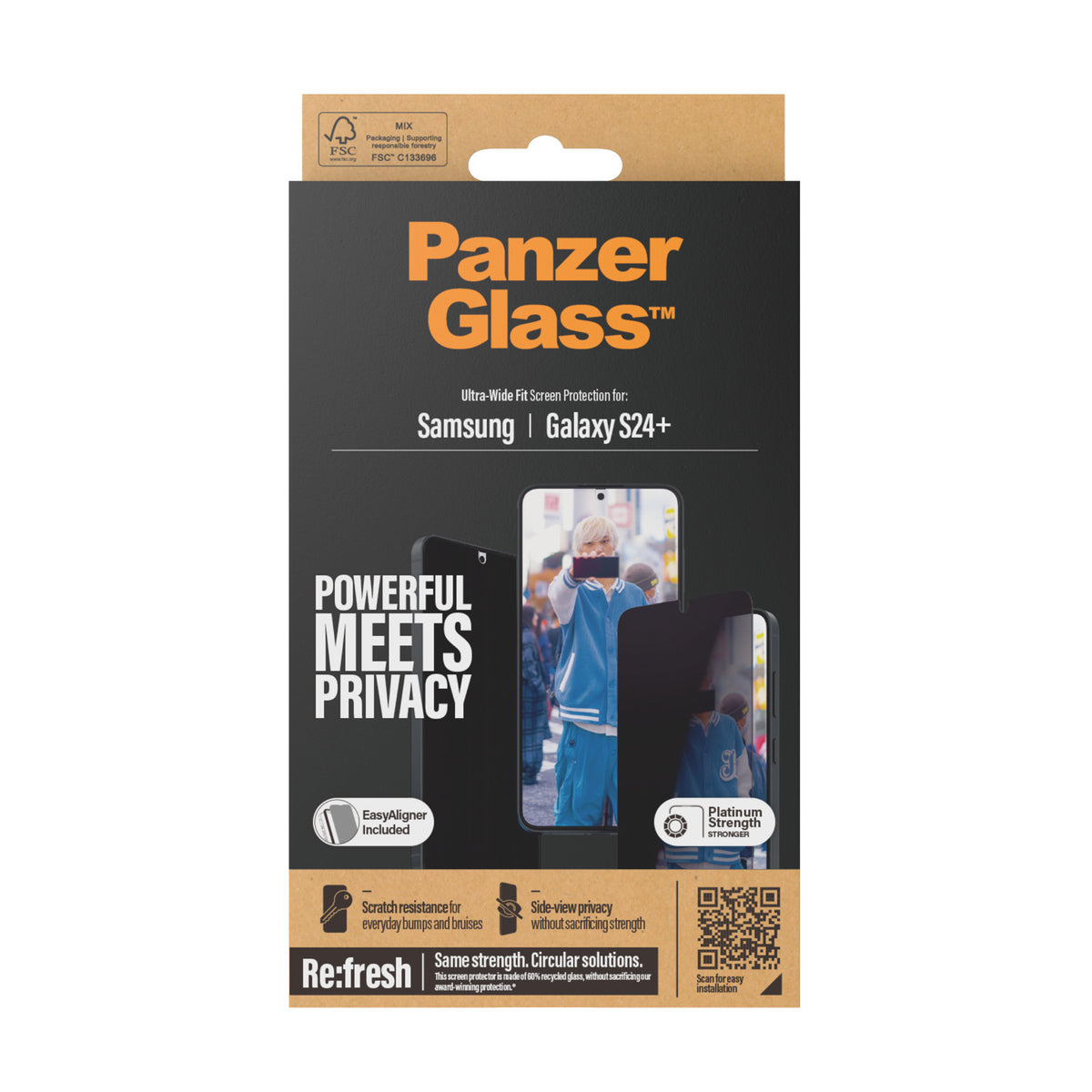 PanzerGlass ® Privacy Screen Protector Samsung Galaxy S24+ | Ultra-Wide Fit w. EasyAligner Protection d'écran transparent 1 pièce(s) - vue 3