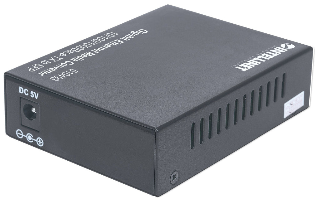 Intellinet 510493 Convertisseur de Support Réseau 1000 Mbit/s, Noir