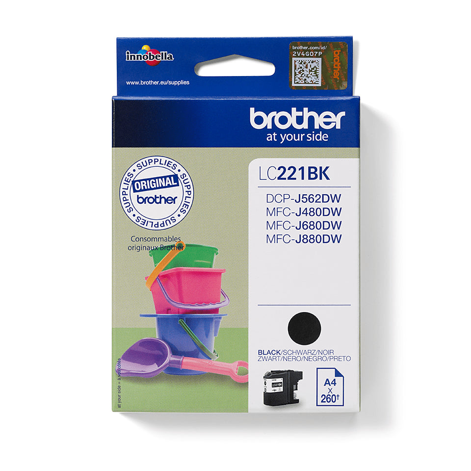 Brother LC221BK cartouche d'encre 1 pièce(s) Original Noir