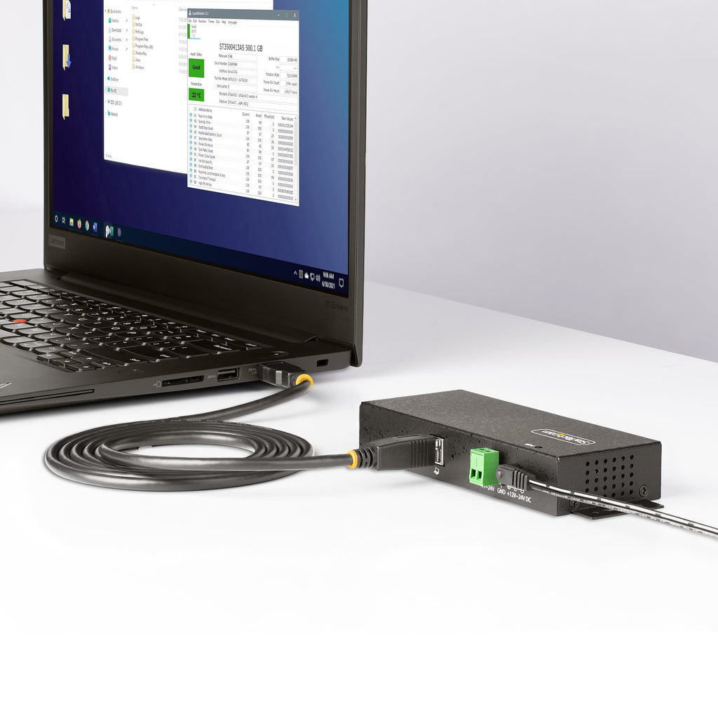 StarTech.com Hub USB 3.0 7 Ports avec 7x USB-A, Boîtier Industriel en Métal, Hub USB 7 ports avec Protection ESD, Montage Mural, sur Table ou sur Rail, USB 3.0/3.1/3.2 Gen 1 5Gbps - vue 8