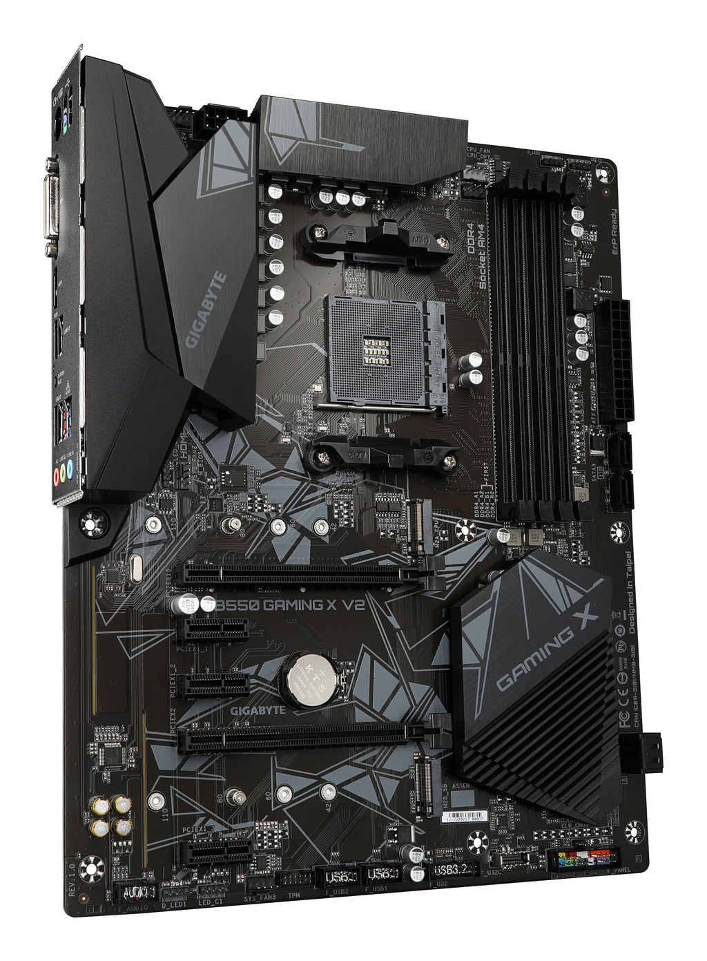 GIGABYTE B550 Gaming X V2 Carte mère - Processeurs AMD Ryzen 5000, VRM 10+3 phases, jusqu'à 4733 MHz DDR4, 1xPCIe 4.0 + 