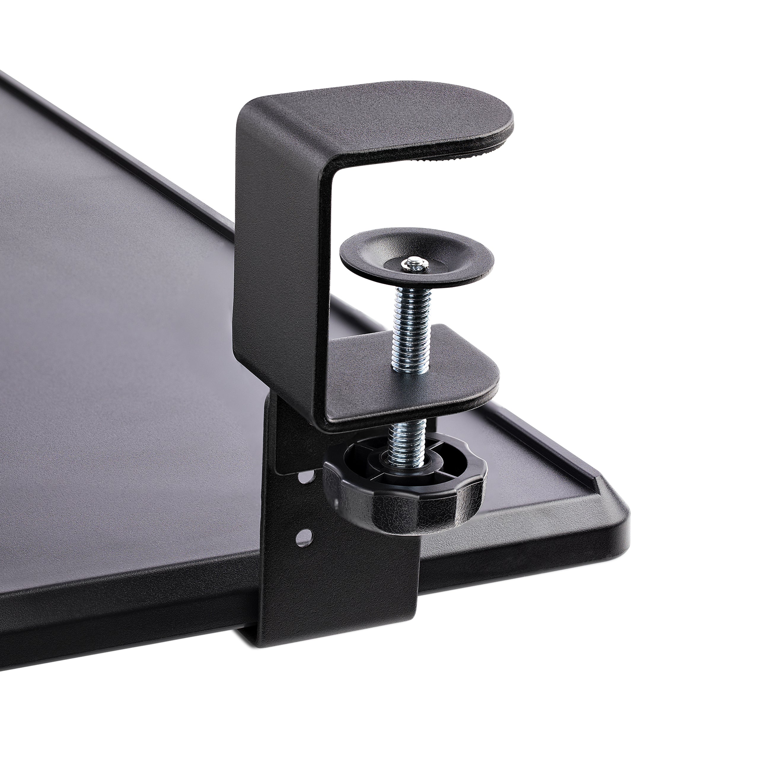 StarTech.com Support Clavier Coulissant Sous Bureau - Support Clavier Ergonomique à Pince en C - Tiroir Clavier Coulissant, Jusqu'à 12kg - Tablette Coulissante, Clavier et Souris - Porte Clavier (100/120 ou 140mm)