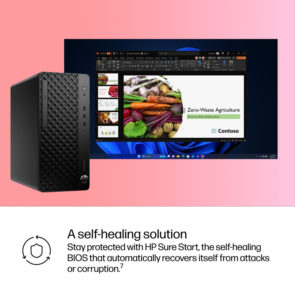 HP ProDesk 4 Tower G1i Desktop AI PC Intel Core Ultra 5 225 16 GB DDR5-SDRAM 512 GB SSD Windows 11 Pro Czarny