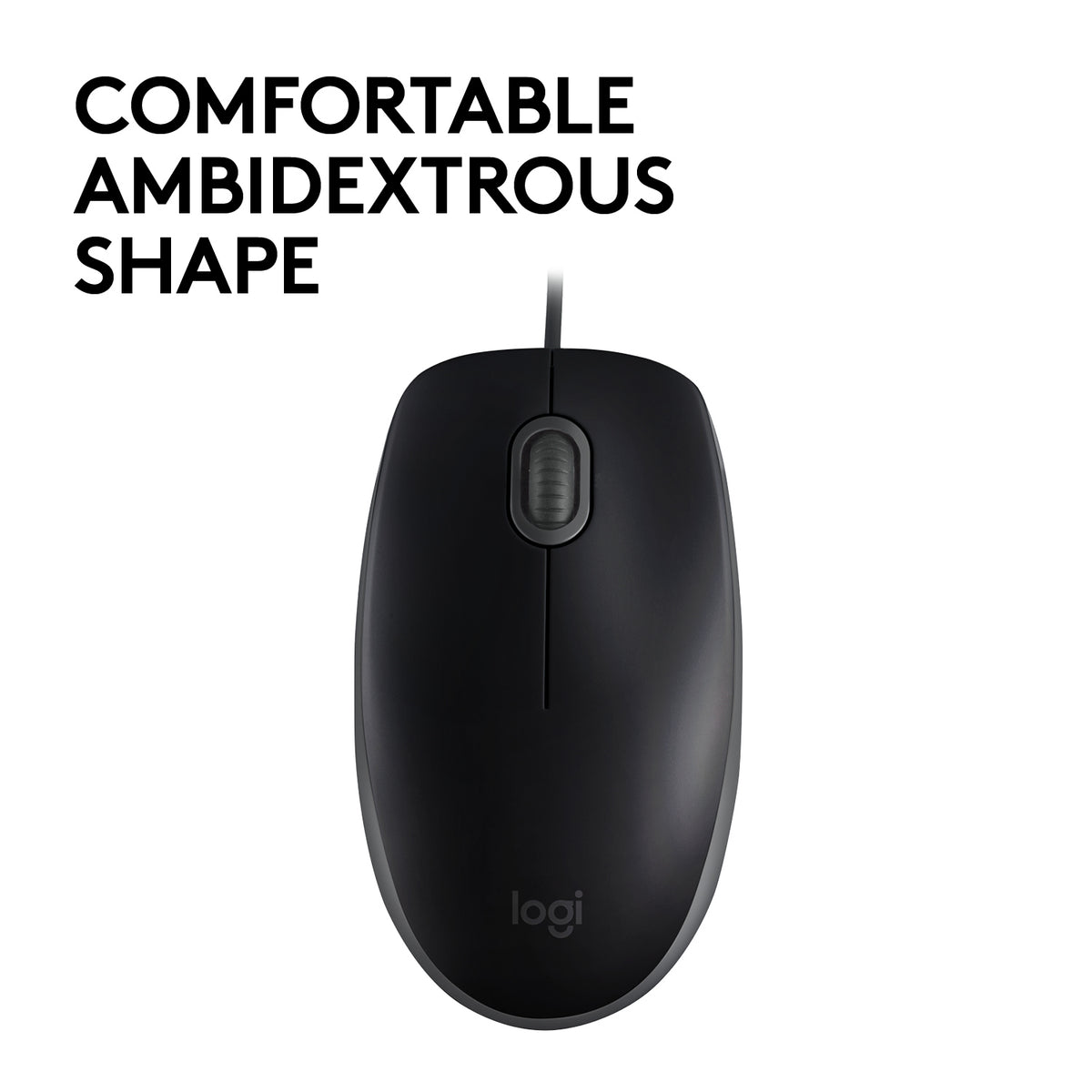 Logitech B110 Souris Optique Filaire Silencieuse, Noir