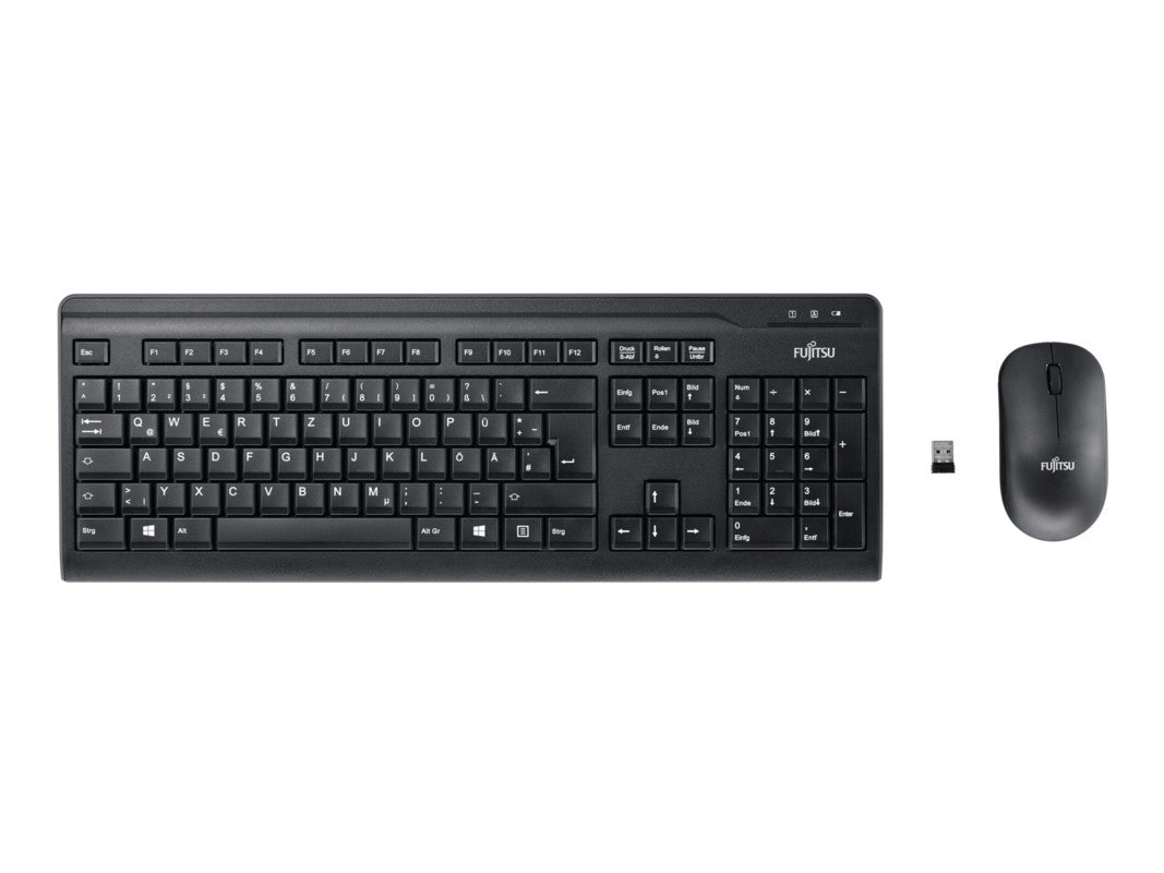 Fujitsu LX410 clavier Souris incluse RF sans fil QWERTY Anglais Noir