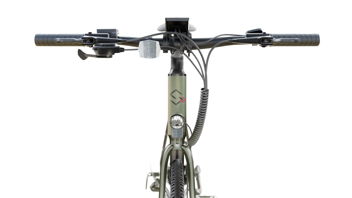 Sharp BK-GS03-EG Vélo Électrique 20 Pouces, Aluminium, Olive, 111,8 cm