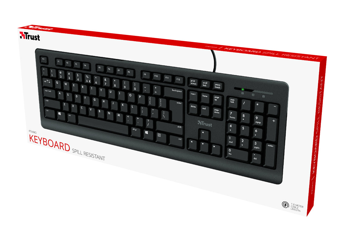 Trust Primo Clavier Médical USB Nordique Noir