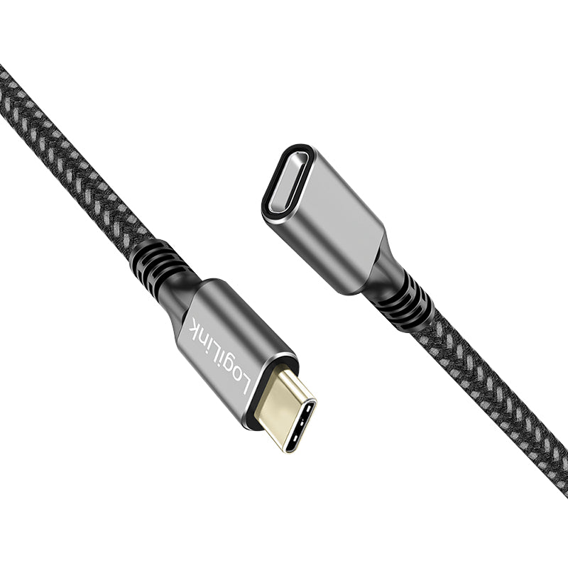 LogiLink CUA0109 câble USB USB 3.2 Gen 1 (3.1 Gen 1) 2 m USB C 5 Gbit/s 100 W Noir, Gris