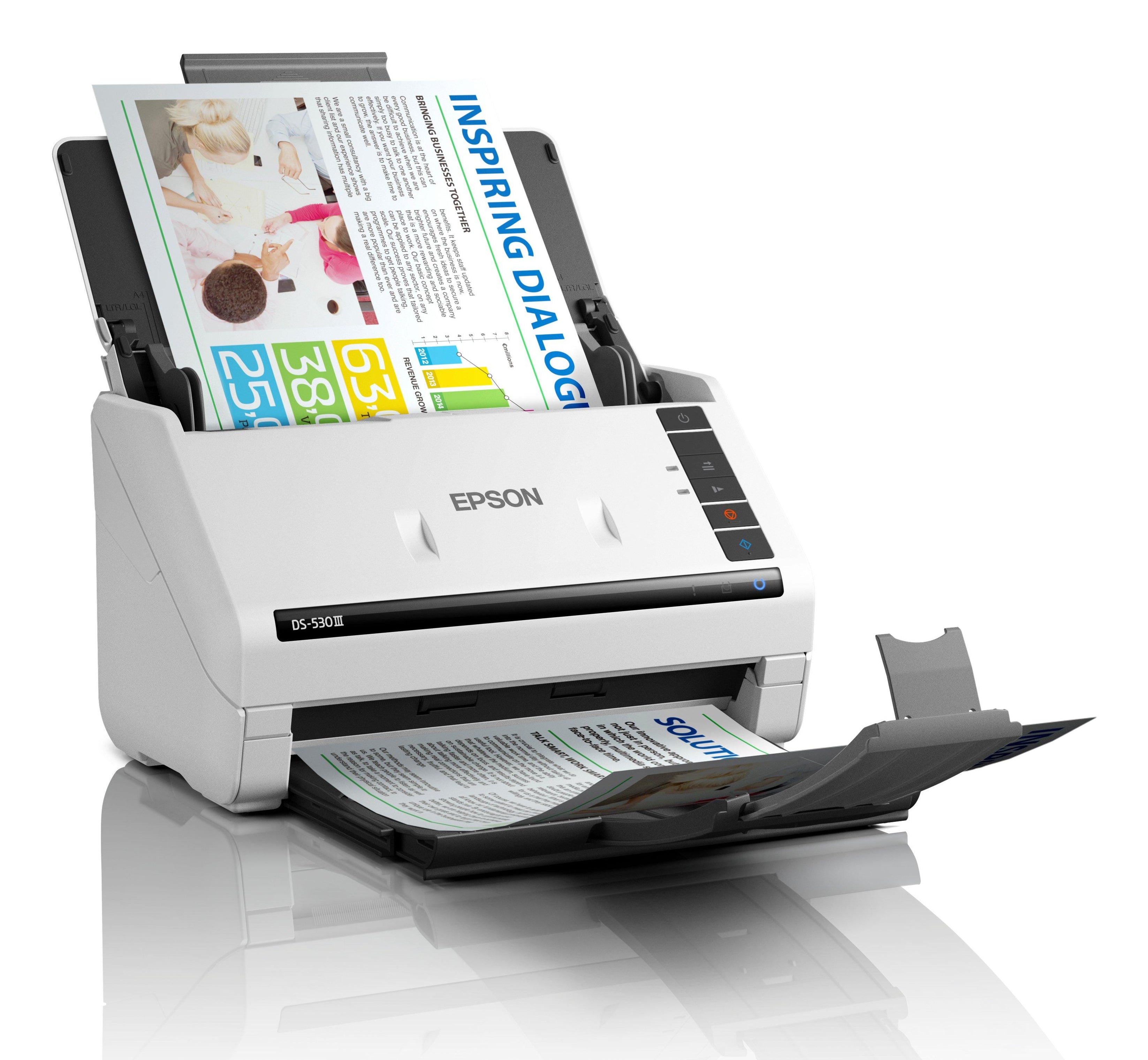 Epson WorkForce DS-530III Alimentation feuille à feuille de scanner 600 x 600 DPI A4 Blanc