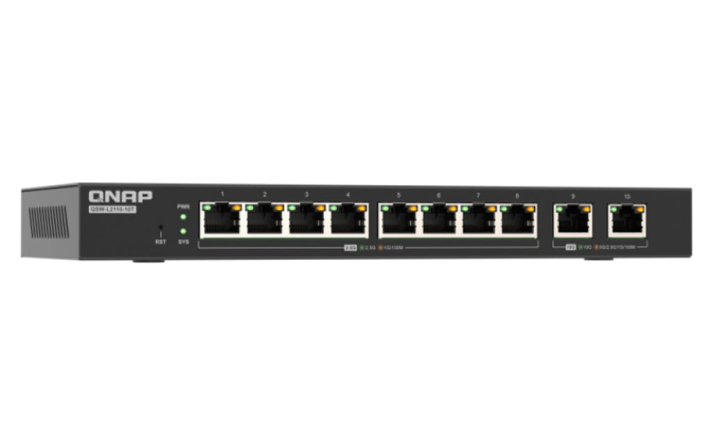 QNAP QSW-L2110-10T Switch 10-porte 10 Gigabit Ethernet / 2.5 Gigabit Ethernet - vue 5