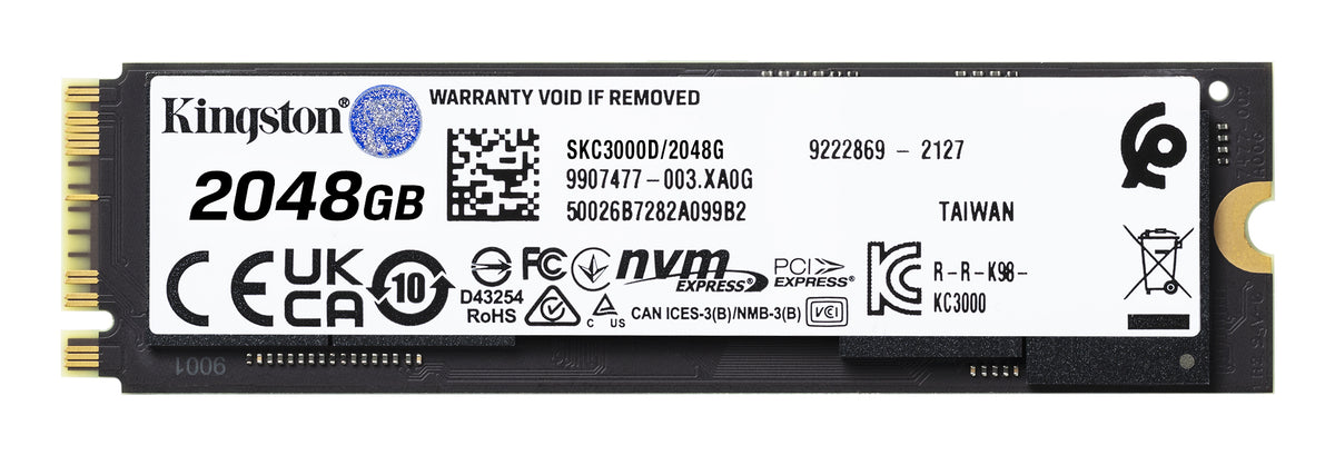 Kingston Technology KC3000 2 To M.2 2280 NVMe SSD PCIe 4.0