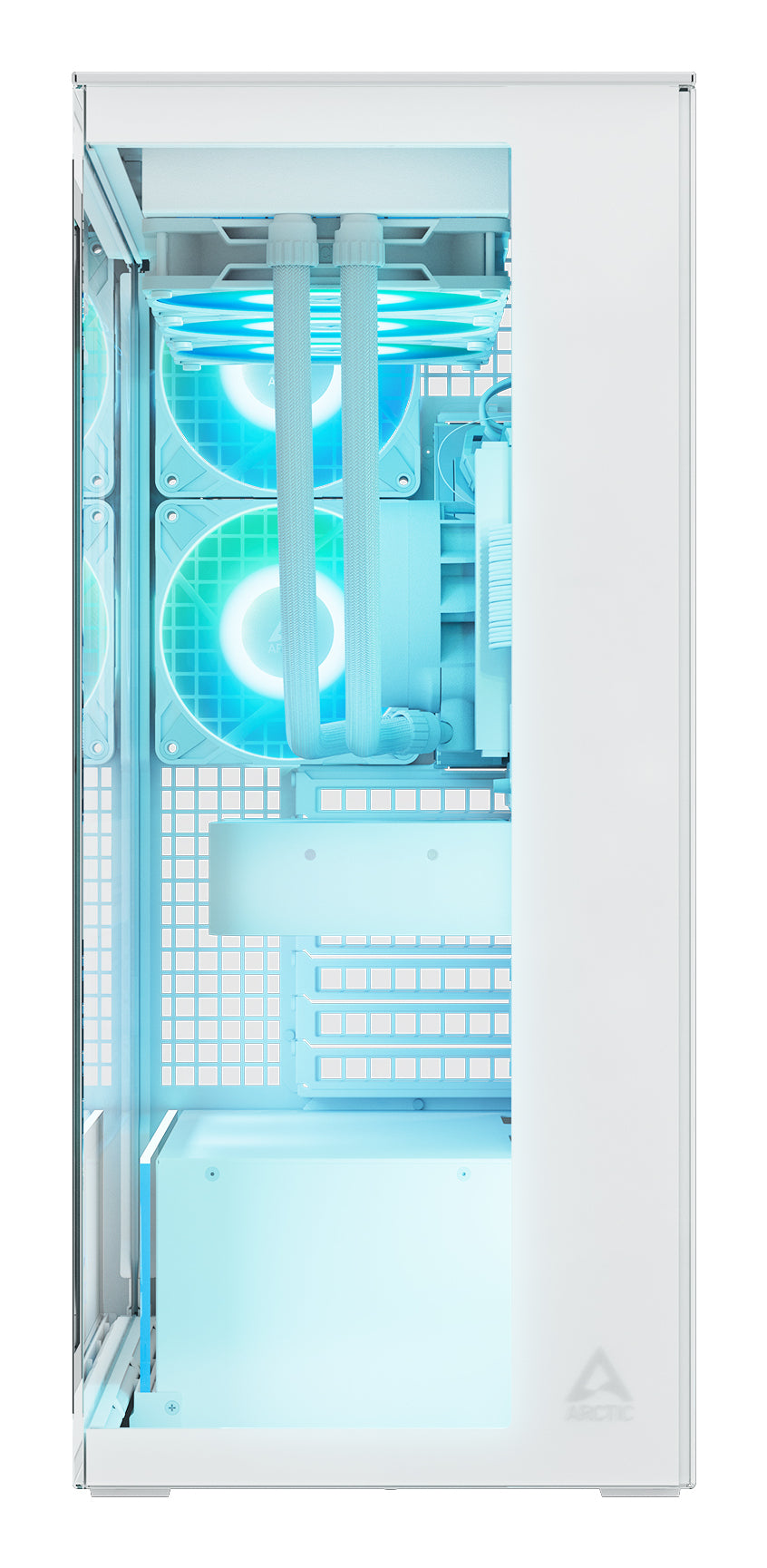 ARCTIC Xtender White (Clear Glass) Midi Tower Blanc