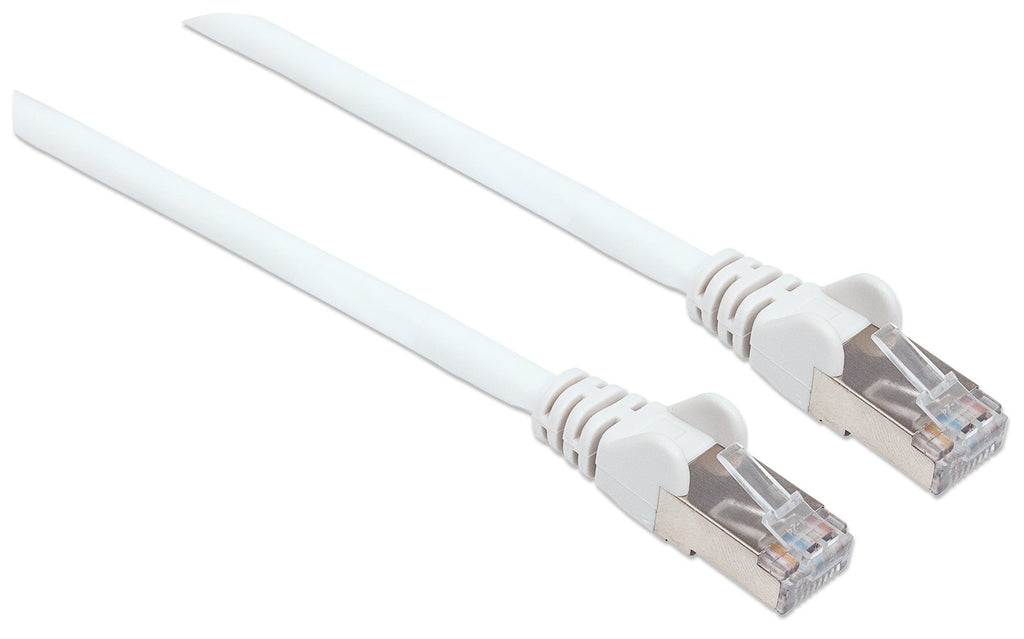 Intellinet Câble patch réseau, Cat6, 0,5 m, blanc, cuivre, S/FTP, LSOH/LSZH, PVC, RJ45, contacts plaqués or, anti-accroc