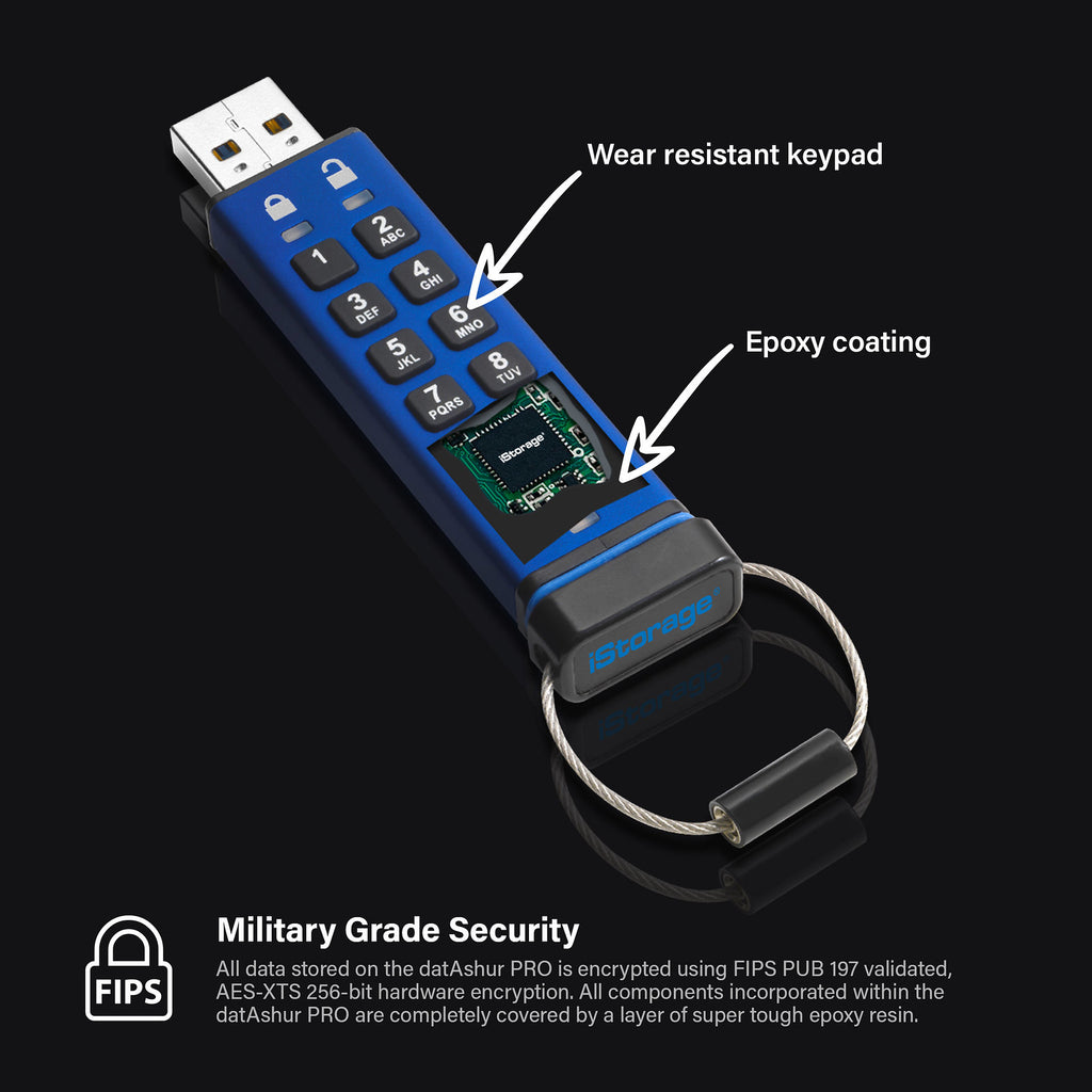 iStorage datAshur Pro USB3 256-bit 4GB - vue 2