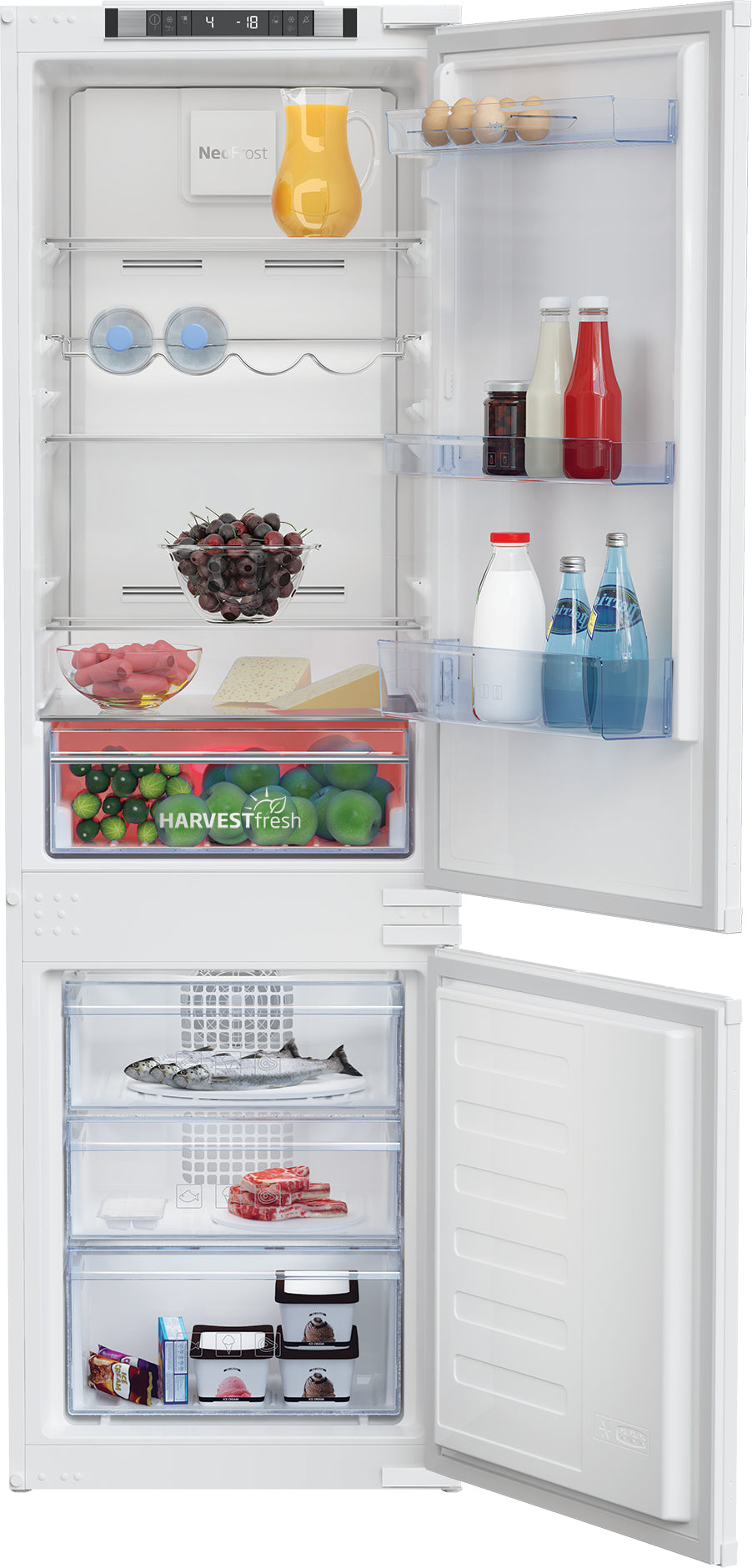 Beko BCNA275E31SN réfrigérateur-congélateur Intégré 254 L Blanc - vue 3