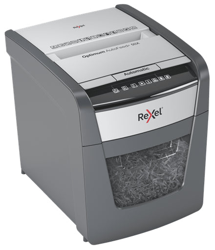 Rexel Optimum AutoFeed+ 50X destructeur de papier Destruction croisée 55 dB 22 cm Noir, Gris - vue 3