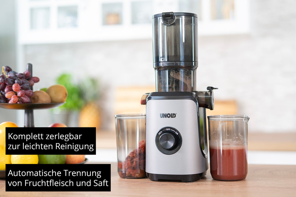Unold 78275 SLOW JUICER Sam Centrifugeuse lente 300 W Charbon de bois