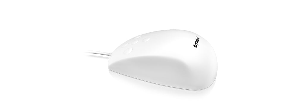 Souris de Bureau Ambidextre KSM-3020M-W USB Type-A, Blanche
