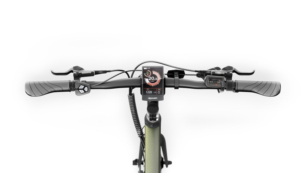 Sharp BK-GS03-EG Vélo Électrique 20 Pouces, Aluminium, Olive, 111,8 cm