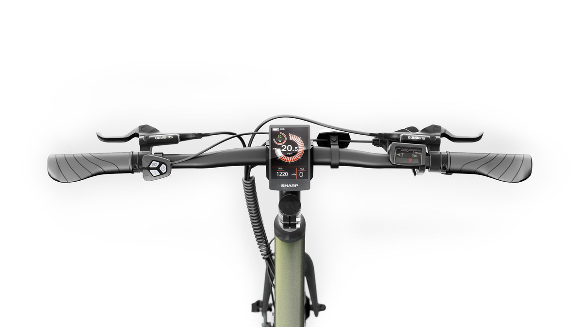 Sharp BK-GS03-EG Vélo Électrique 20 Pouces, Aluminium, Olive, 111,8 cm