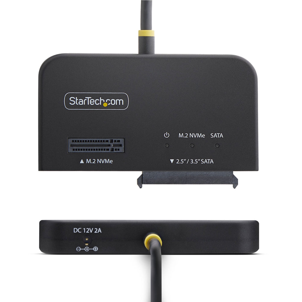 StarTech.com Adaptateur USB-C/USB-A vers M.2 NVMe et SATA 2,5"/3,5", 10 Gbps, Lecteur SSD Externe Sans Outil, B+M/M-Key