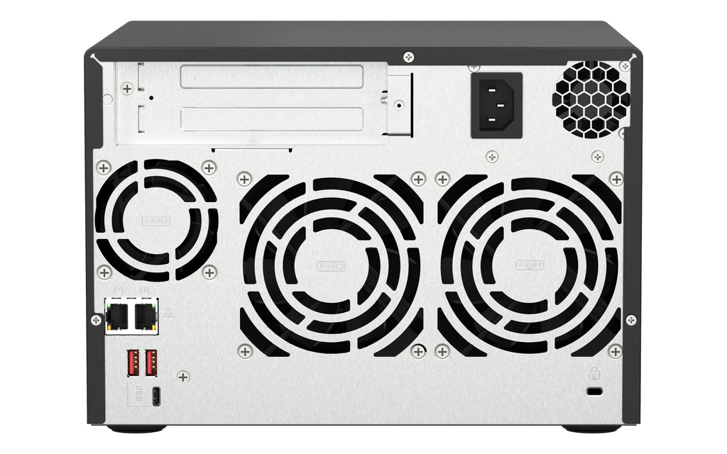 QNAP TS-673A NAS Tower AMD Ryzen V1500B 8 Go DDR4 Noir