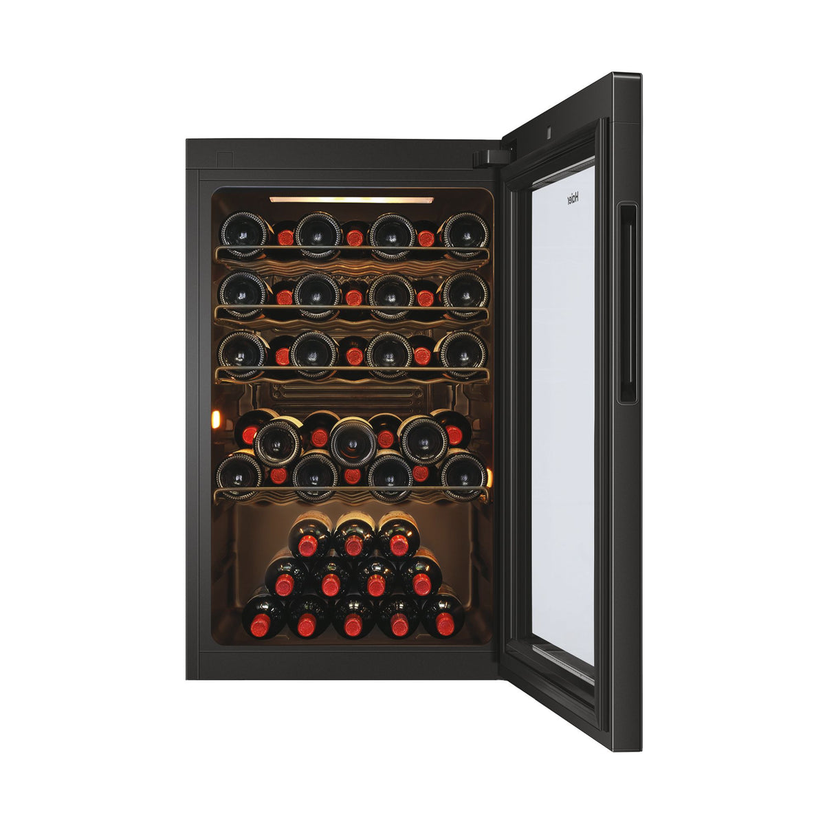Haier Wine Bank 50 Serie 3 HWS49GAE Refroidisseur de vin compresseur Pose libre Noir 49 bouteille(s)