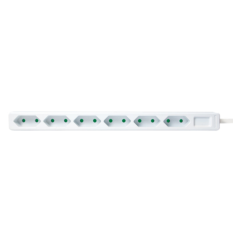 LogiLink LPS231 Multiprise 6 Prises CA, Câble 1,5 m, Blanc