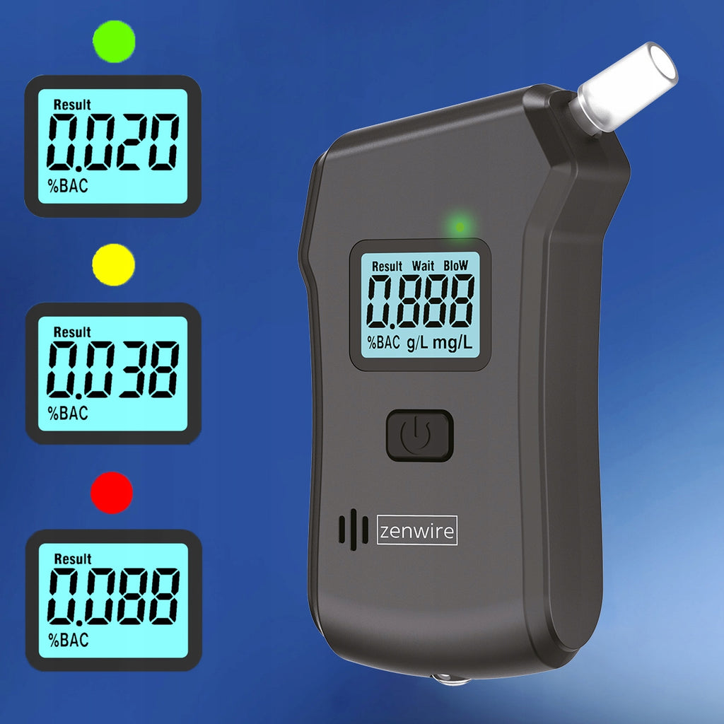 Alcootest numérique professionnel de police, alcootest domestique, lampe torche, 5 embouts, Zenwire MR806