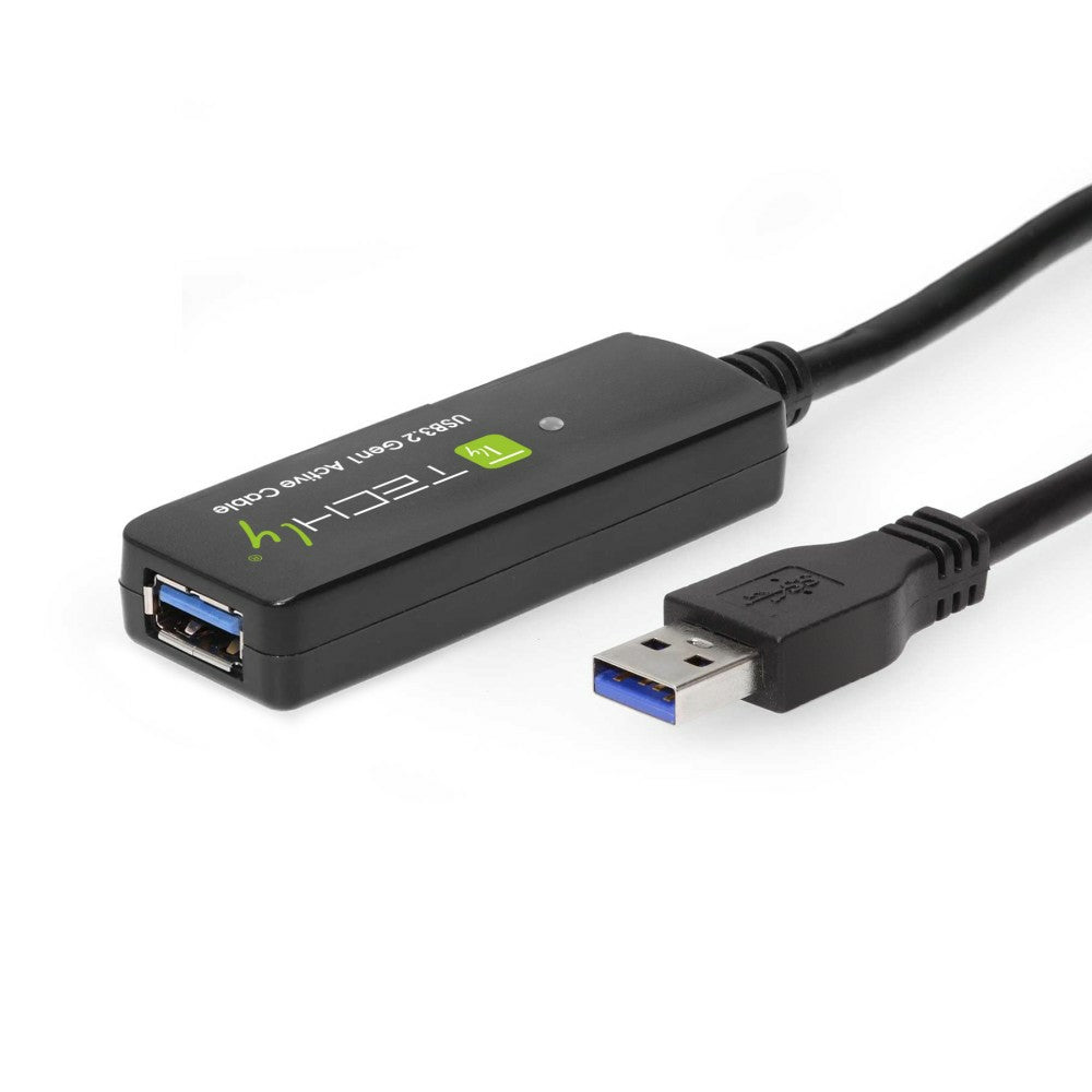 Câble USB 3.2 Gen 1 (3.1 Gen 1) USB-A vers USB-A, 10 m, Noir, ICUR30100G