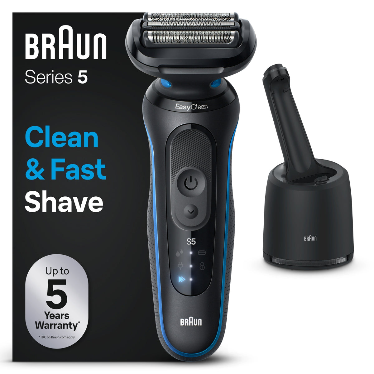 Braun Series 5 52-B7000cc Rasoir à Grille et Tondeuse, Noir