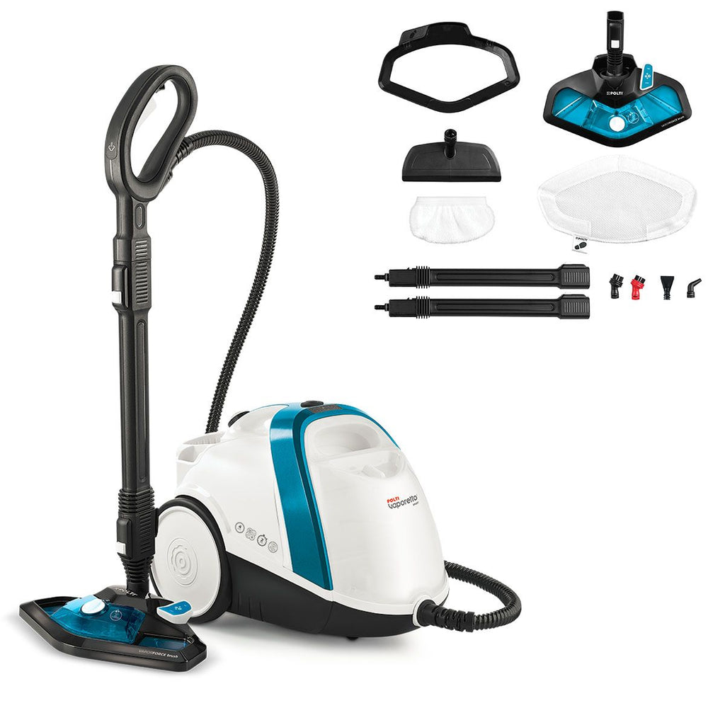 Polti Vaporetto Smart 100_B Nettoyeur vapeur traineau 1500 W Bleu, Blanc